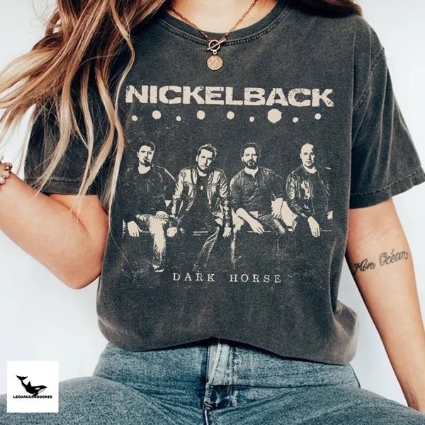 Vintage Nickleback Band Dark Horse Unisex Shirt, Nickleback Get Rollin Album 2023 Shirt-image