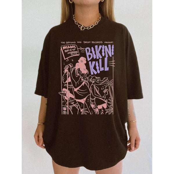 Bikini Kill Vintage Shirt, Bikini Kill Rock Band Shirt-image