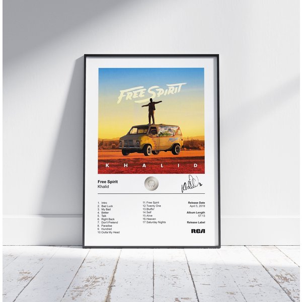 Khalid Poster - Free Spirit Album Cover Poster-image