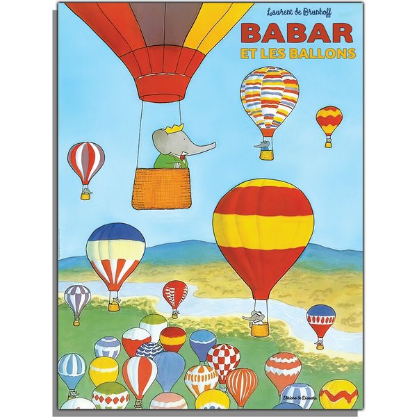 Babar Et Les Ballons Premium Matte Vertical Poster-image