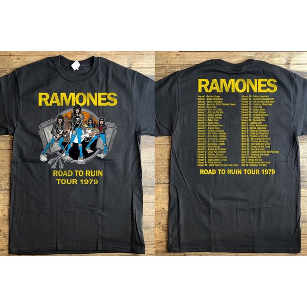 70S Ramones Road To Ruin Tour T-Shirt-image
