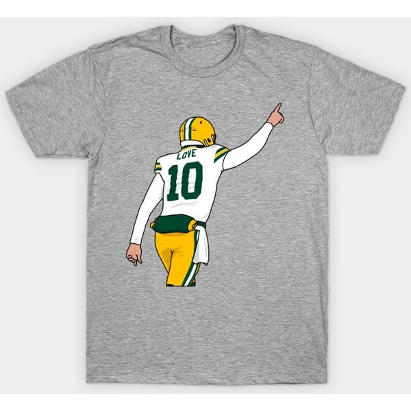 Love And Touchdown - Jordan Love - T-Shirt-image