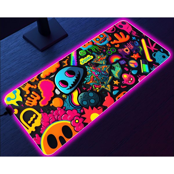 Graffiti Led Gaming Mouse Pad-image