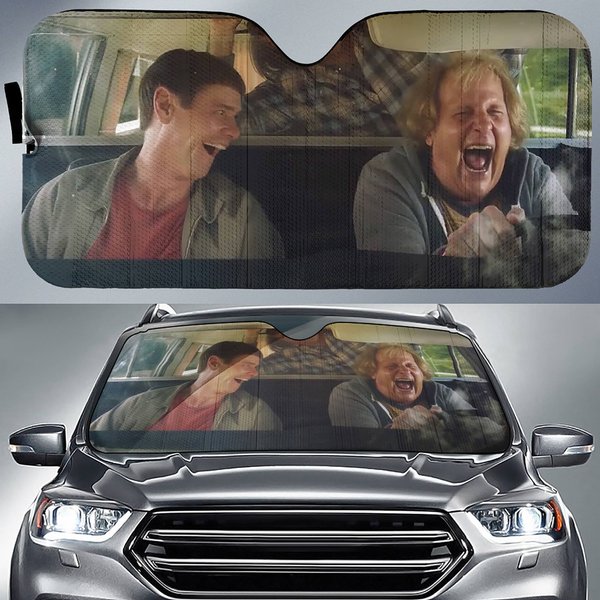 Dumb And Dumber To Hooked On Crack, Dump And Dumper Funny Car Sun Shade, Car Windshield-image