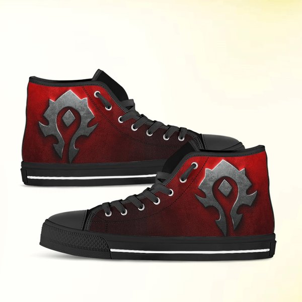 World Of Warcraft Shoes, Horde High Top, Wow Dragonflight Sneakers-image