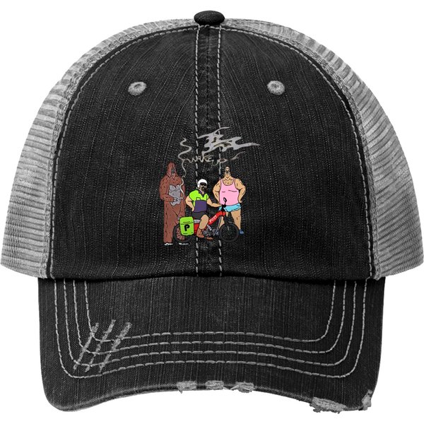 Sassy Lez Mike Nolan Wake Up The Big Lez Show Print Trucker Hats-image