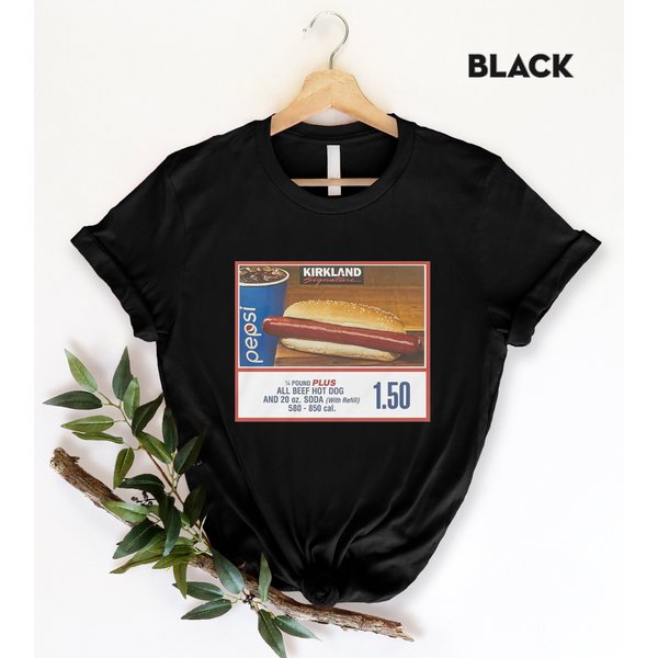 Kirkland Costco Hot Dog Soda Tee Funny Hot Dog Shirt-image