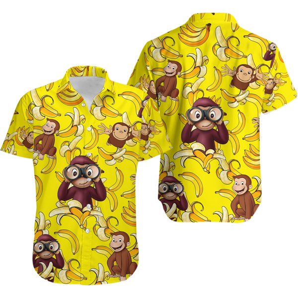 Curious George Hawaiian Shirt - Fun & Colorful Beachwear For Summer-image
