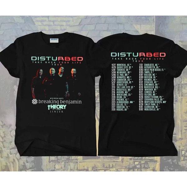 Disturbed Take Back Your Life Tour 2023 Concert T-Shirt-image