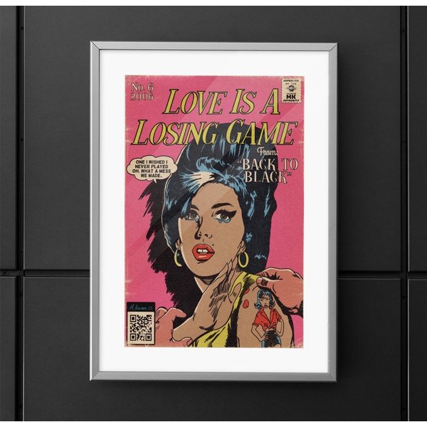 Amy Winehouse - Love Is A Losing Game - Vertical Matte Poster-image