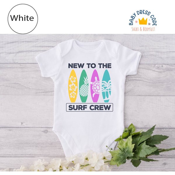 New To The Surf Crew Baby Onesie-image