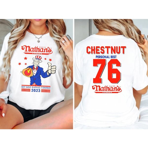 Joey Chestnut Tshirt Nathan's Hot Dog Eating Contest Tshirt-image