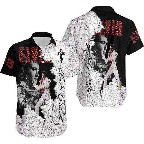 The King Of Rock And Roll Elvis Presley Hawaiian Shirt-image