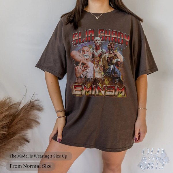90S Vintage Bootleg Style T-Shirt | Eminem Slim Shady Shirt-image