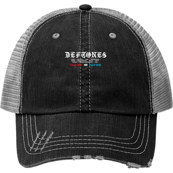 Deftone Unisex Tee: Static Skull Print Trucker Hat-image