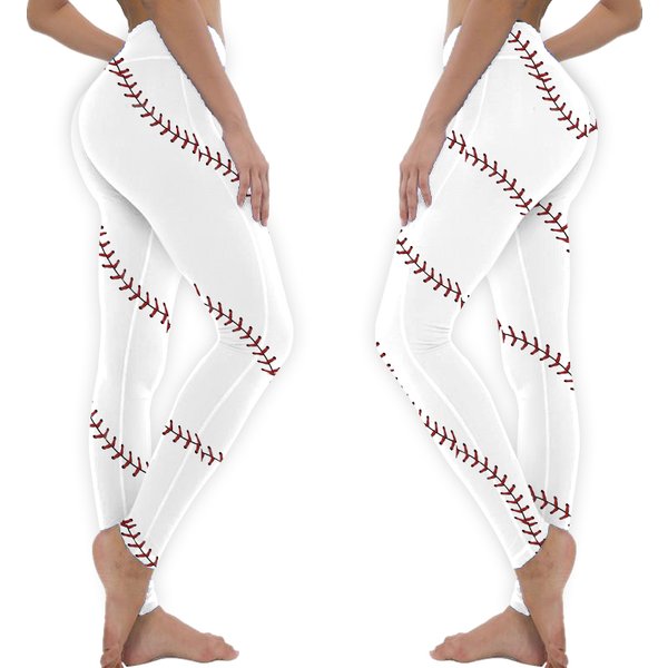 Baseball Lace Stitches Leggings-image