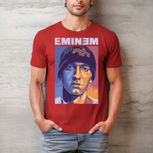 Men T-Shirt, Eminem Pop Art Graphic, Graphic Men Shirt-image