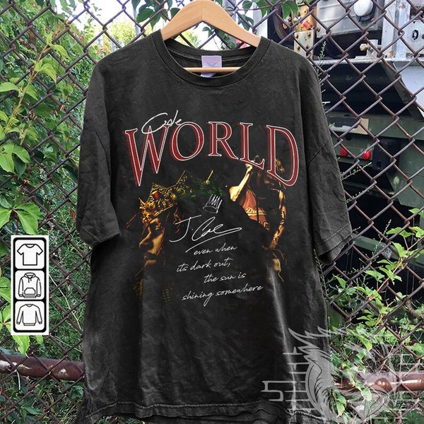 Vintage 90S Bootleg Style J Cole - Cole World T-Shirt-image