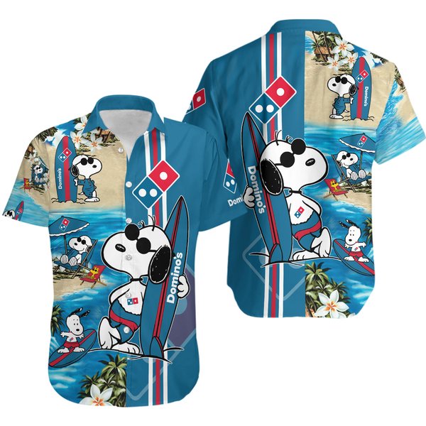 Domino's Pizza Food Beach Hawaiian Shirts-image