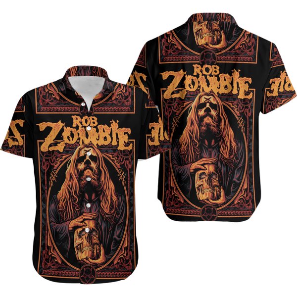 Vintage Rob Zombie 3D All Over Print Hawaiian Shirt-image