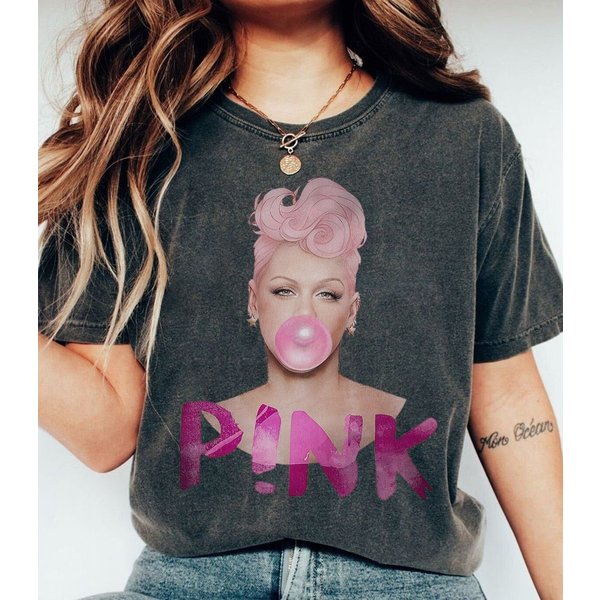 Pink Shirt, Pink Bubblegum P!Nk Summer Carnival Tour 2023 T Shirt-image