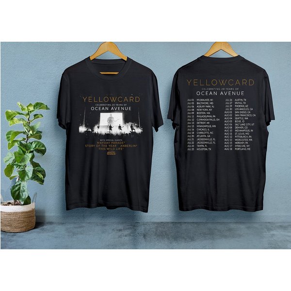Yellowcard 2023 Tour T-Shirt, Yellowcard 2023 Concert Fangifts Shirt-image