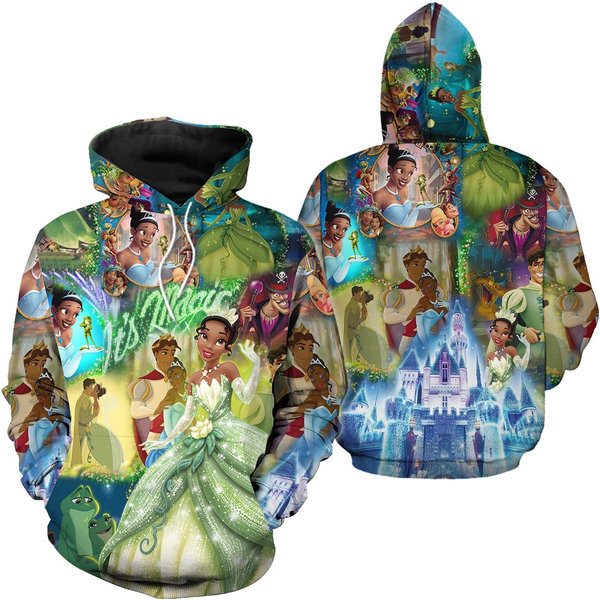 Bayou Princess Inspired 3D Shirt, Frog Princess 3D Design Hoodie-image