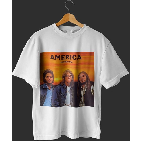 America Band Tshirt - Homecoming Album Shirt - Gift For Rock Fans-image