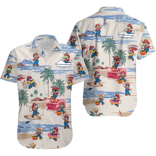 Super Mario Shirt, Mario Hawaiian Shirt-image