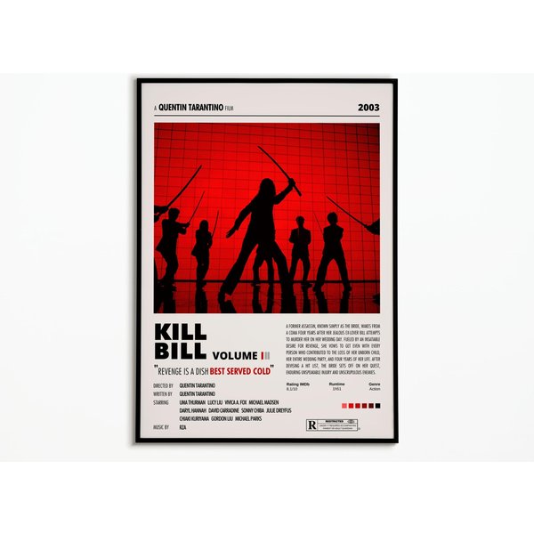 Kill Bill Movie Poster 2003, Movie Poster Quentin Tarantino-image