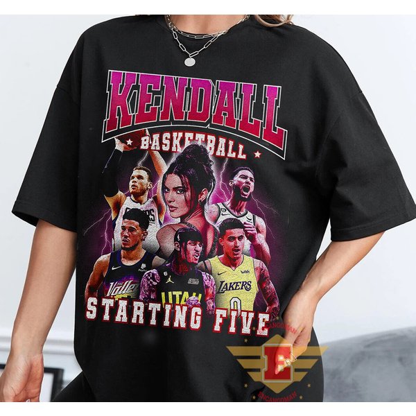 90S Vintage Kendall Starting Five Shirt Loahaddian Kendall Jenner Team Shirt-image