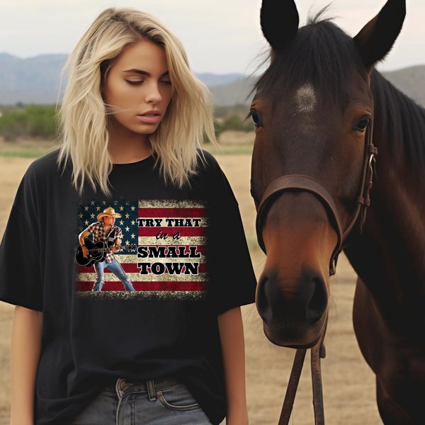 Jason Aldean Country Music Shirt - Small Town Theme-image