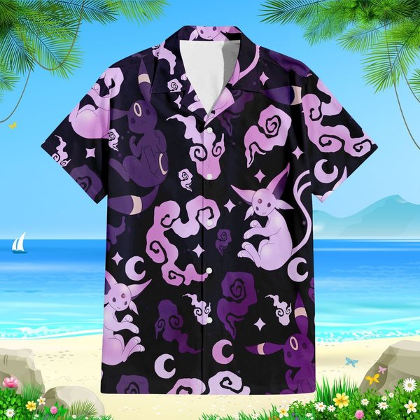 Espeon Umbreon Hawaiian Shirt-image