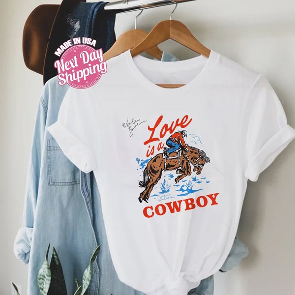 Love Is A Cowboy Kelsea Ballerini Shirt, Kelsea Ballerini Merch, Cowgirl Shirt, Music Tour 2023 Shirt-image