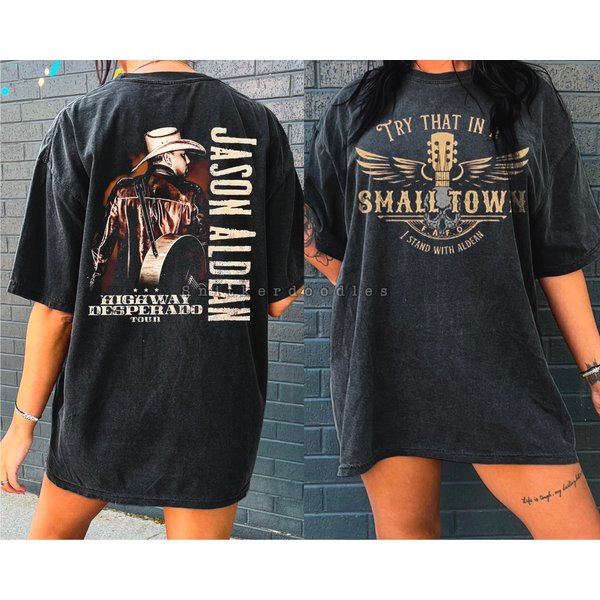 Original Jason Aldean Shirt, Try That In A Small Town Shirt-image