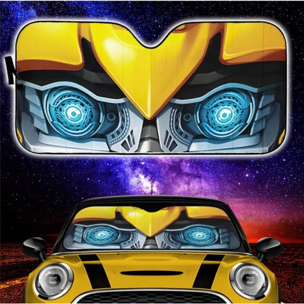 Transformer Bumblebee Eyes Custom Car Windshield Auto Sun Shades, Movie Sunshades-image