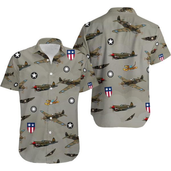 Nwt Kalaheo Fighter Planes Hawaiian Shirt-image