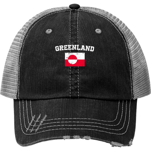 Vintage Greenland Flag Trucker Hat-image