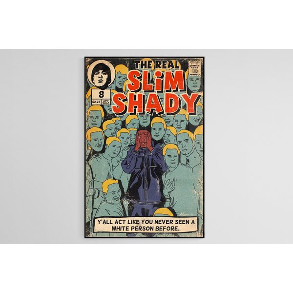 Eminem Poster, Slim Shady Poster, Rap King Poster, Eminem Art-image