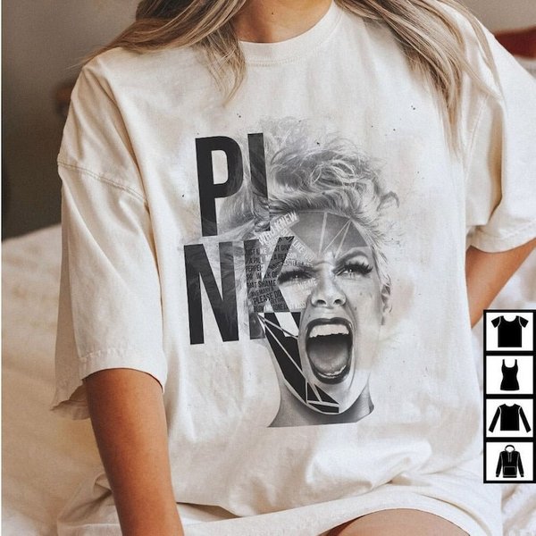 P!Nk Pink Singer Summer Carnival 2023 Tour T-Shirt, Trustfall Album T-Shirt-image