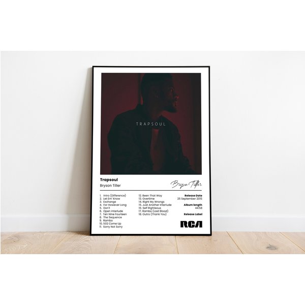 Bryson Tiller Poster | Trapsoul Album Cover Poster-image