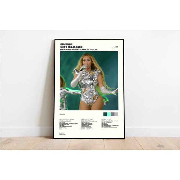 Beyonce Chicago, Il Night 2 Renaissance World Tour Setlist Poster-image