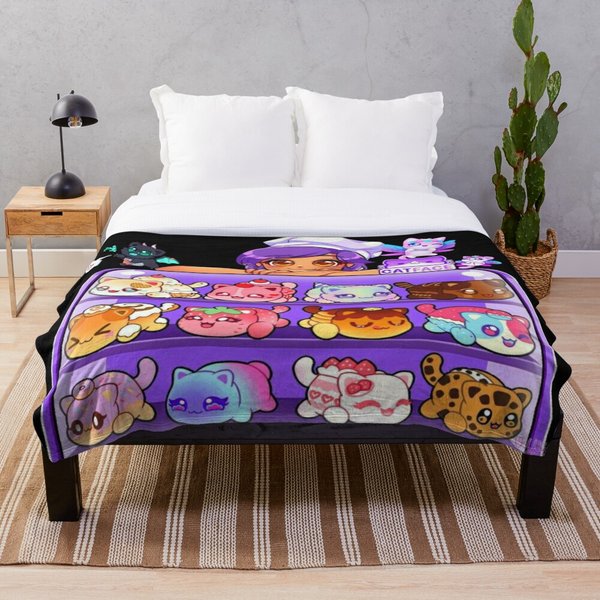 Aphmau Meow Plushies Anime Cats Throw Blanket-image