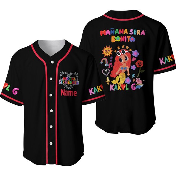 Karol G La Bichota Baseball Jersey, Manana Sera Bonito Jersey, Karol G Red Shirt, New Album Merch Gift-image