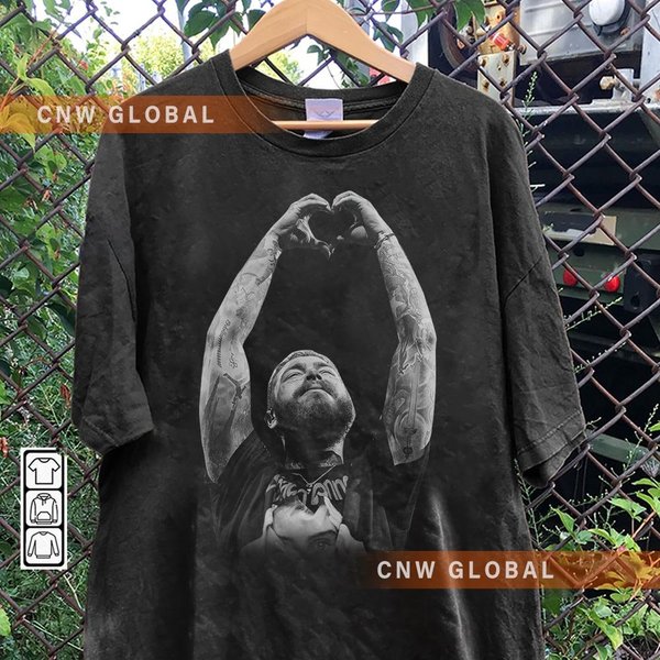 Post Malone Music Rap Vintage Graphic Shirt, If Y'all Weren't Here I'd Be Crying Tour 2023-image
