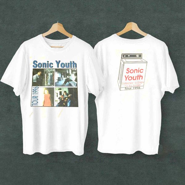 Sonnic Youth 1996 Tour Vintage T-Shirt, Sonnic Youth Rock Band Fans Tshirt-image