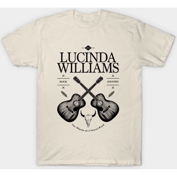 Lucinda Williams Acoustic Guitar Vintage Logo - Lucinda Williams T-Shirt-image