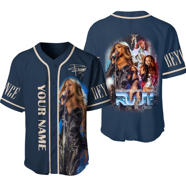 Personalized Beyonce Renaissance Tour Baseball Jersey, World Tour Beyonc 2023 Jersey-image