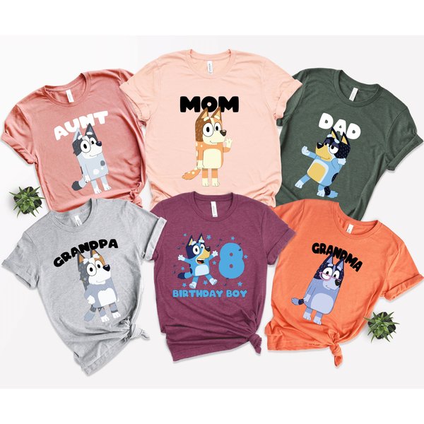 Personalized Blueydad Family Shirt, Blueydad Birthday Party Shirt-image