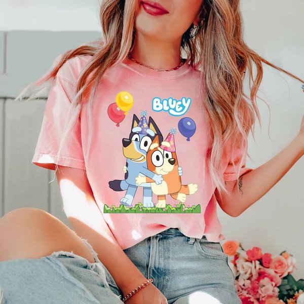 Blueydad Birthday Party Shirt, Happy Blueydad And Bingo Shirt-image